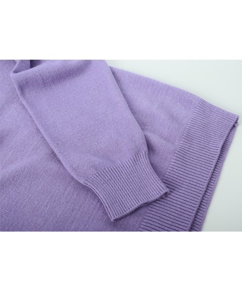 Miniministore(ミニミニストア)の「ニットセーター リブニット 秋冬 長袖(ニット/セーター・レディース・ブラック/アイボリー/ベージュ/オレンジ/パープル・FREE)」の17枚目の写真