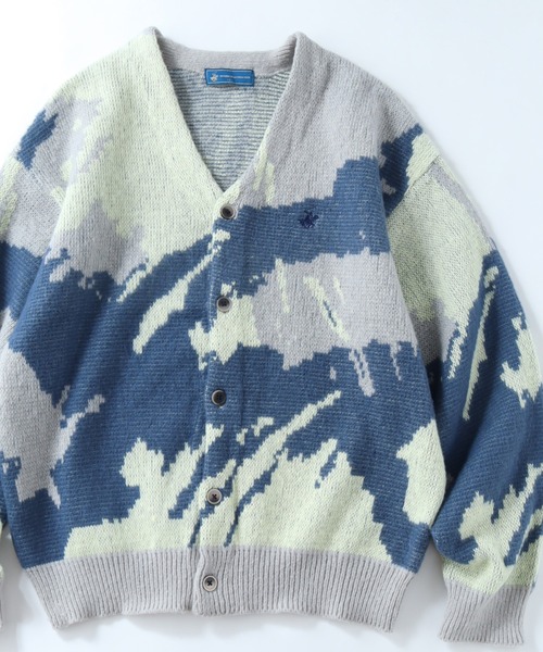 BEVERLY HILLS POLO CLUB(ビバリーヒルズポロクラブ)の「【BEVERLY HILLS POLO CLUB/ビバリーヒルズポロクラブ】モヘアタッチ ニットカーディガン(カーディガン/ボレロ・メンズ・ブルー/オレンジ系その他/ブラック/グレー系その他/ピンク系その他/パープル系その他/グリーン/ピンク/ベージュ系その他/ベージュ/オレンジ/グリーン系その他/ブルー系その他・M/L/LL)」の3枚目の写真