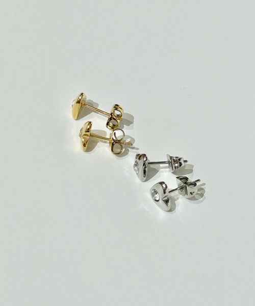 ciite' surgical stainless(シーテサージカルステンレス)の「【 金属アレルギー対応 】 ハートフルピアス サージカルステンレス (ピアス(両耳用)・レディース・シルバー/ゴールド・FREE)」の9枚目の写真
