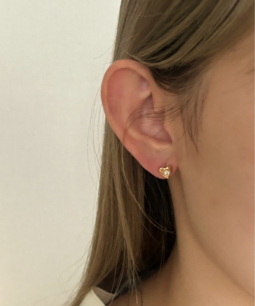 ciite' surgical stainless(シーテサージカルステンレス)の「【 金属アレルギー対応 】 ハートフルピアス サージカルステンレス (ピアス(両耳用)・レディース・シルバー/ゴールド・FREE)」の10枚目の写真