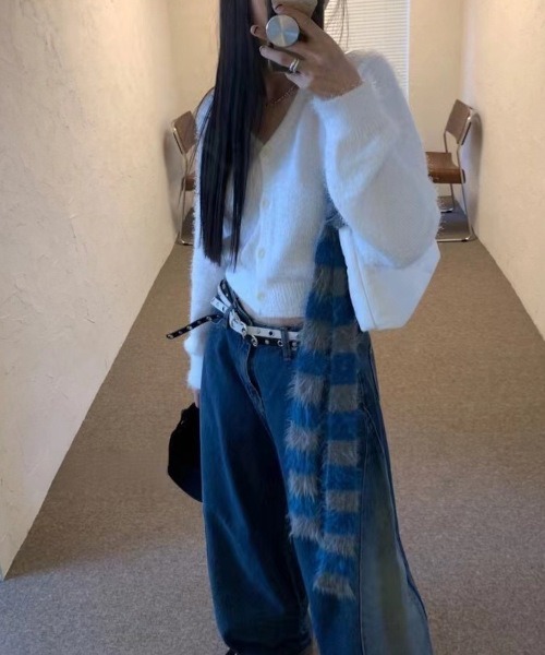 ARCHIVER(アーカイバ)の「【Bz】スキニーロングニットスカーフ/ロングタイ/細マフラー(MA)(マフラー・レディース・ブラック/ブルー/ブラウン/ホワイト・FREE)」の6枚目の写真