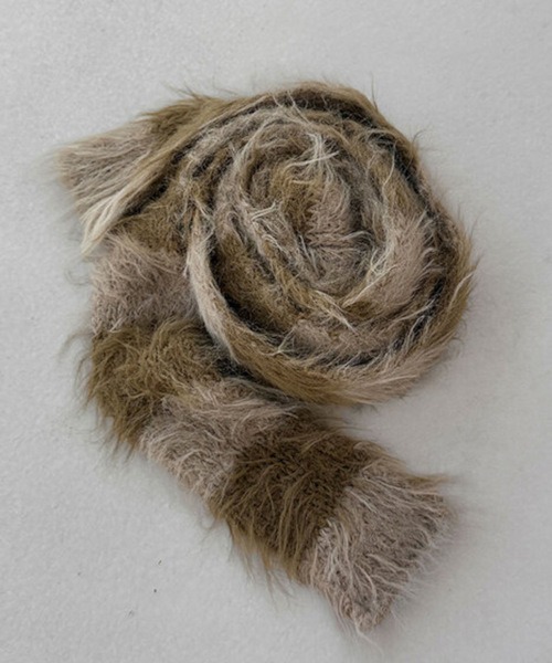 ARCHIVER(アーカイバ)の「【Bz】スキニーロングニットスカーフ/ロングタイ/細マフラー(MA)(マフラー・レディース・ブラック/ブルー/ブラウン/ホワイト・FREE)」の15枚目の写真