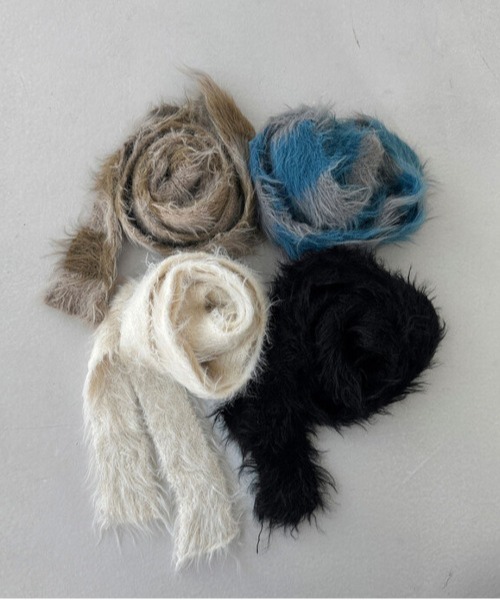 ARCHIVER(アーカイバ)の「【Bz】スキニーロングニットスカーフ/ロングタイ/細マフラー(MA)(マフラー・レディース・ブラック/ブルー/ブラウン/ホワイト・FREE)」の19枚目の写真