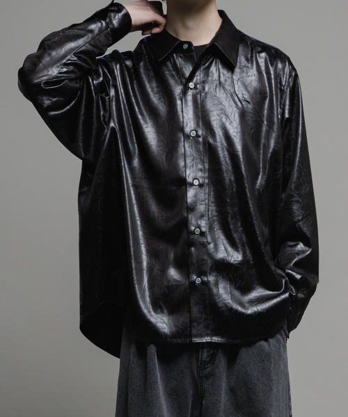 30s 40s jaksonraymond ウールギャバシャツ 40s El Manco Diagonal Zip-up Rayon Gabardine Shirt | VOLAR