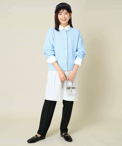 a.v.v（アーヴェヴェ）の「2WAY アラン柄ニットカーディガン（カーディガン/ボレロ・レディース・グレー/ダークインディゴブルー/ベージュ・34/36/38/42/40）」の14枚目の写真