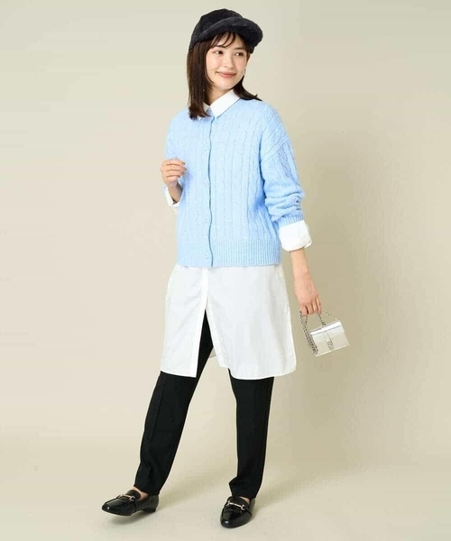 a.v.v（アーヴェヴェ）の「2WAY アラン柄ニットカーディガン（カーディガン/ボレロ・レディース・グレー/ダークインディゴブルー/ベージュ・34/36/38/42/40）」の19枚目の写真