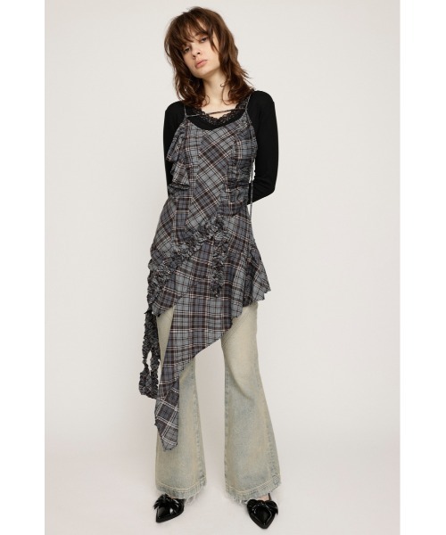 SLY（スライ）の「CHECK COMBI CAMI チェック コンビ キャミ