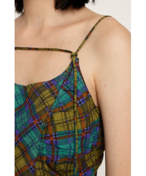 SLY（スライ）の「CHECK COMBI CAMI チェック コンビ キャミ