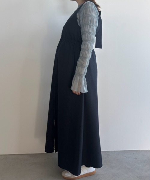 Unitage（ユニテージ）の「フレアZIPジャンスカ（ワンピース・レディース・ブラック/チャコールグレー/ブラウン/ネイビー・FREE）」の7枚目の写真