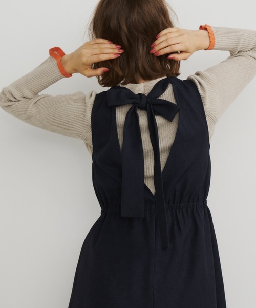 Unitage（ユニテージ）の「フレアZIPジャンスカ（ワンピース・レディース・ブラック/チャコールグレー/ブラウン/ネイビー・FREE）」の19枚目の写真