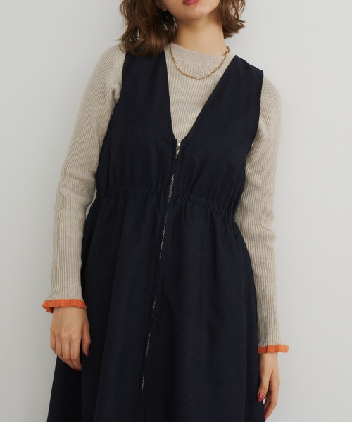 Unitage（ユニテージ）の「フレアZIPジャンスカ（ワンピース・レディース・ブラック/チャコールグレー/ブラウン/ネイビー・FREE）」の20枚目の写真