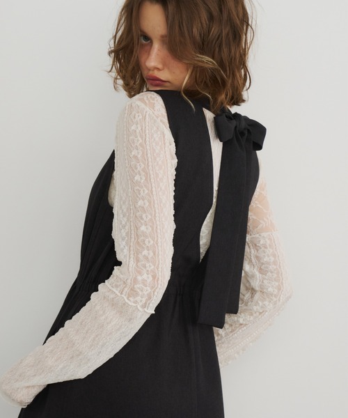 Unitage（ユニテージ）の「フレアZIPジャンスカ（ワンピース・レディース・ブラック/チャコールグレー/ブラウン/ネイビー・FREE）」の15枚目の写真