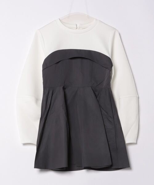 異素材切り替えベアトップス（Tシャツ/カットソー）｜STYLEBLOCK（スタイルブロック）