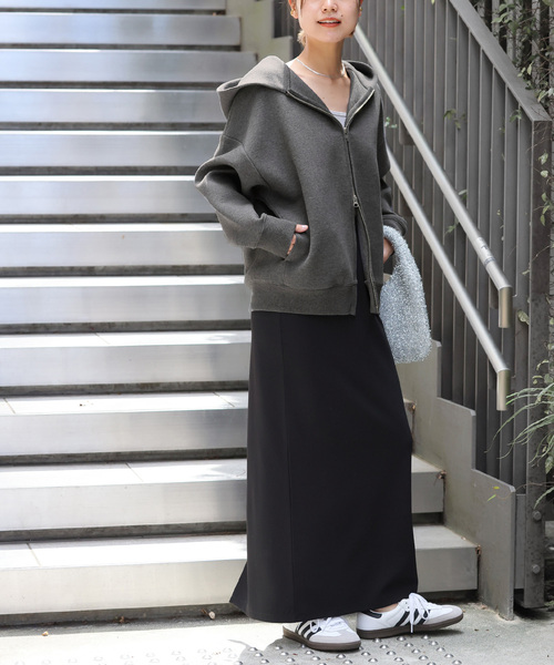 JOURNAL STANDARD relume（ジャーナルスタンダード　レリューム）の「【洗濯機洗い可能】［24AW 新色追加/WEB限定色あり］待望の再入荷！フーディーブルゾン（パーカー・レディース・チャコールグレー/スミクロ/アイボリー・FREE）」の6枚目の写真