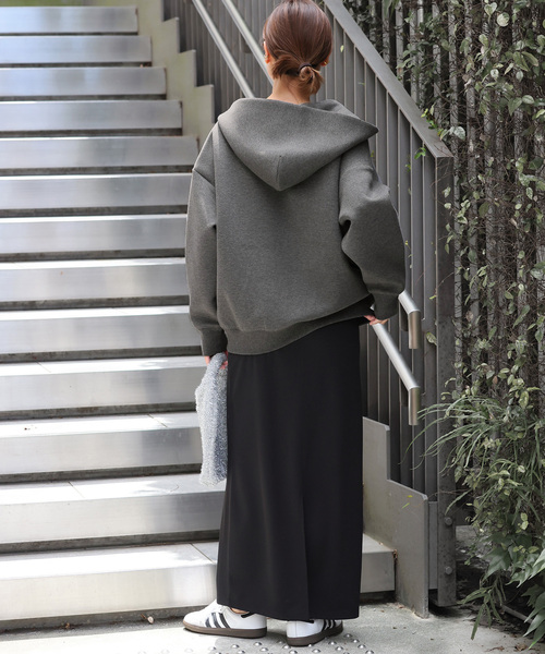 JOURNAL STANDARD relume（ジャーナルスタンダード　レリューム）の「【洗濯機洗い可能】［24AW 新色追加/WEB限定色あり］待望の再入荷！フーディーブルゾン（パーカー・レディース・チャコールグレー/スミクロ/アイボリー・FREE）」の7枚目の写真