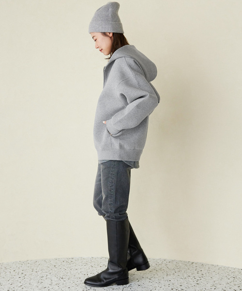 JOURNAL STANDARD relume（ジャーナルスタンダード　レリューム）の「【洗濯機洗い可能】［24AW 新色追加/WEB限定色あり］待望の再入荷！フーディーブルゾン（パーカー・レディース・チャコールグレー/スミクロ/アイボリー・FREE）」の22枚目の写真