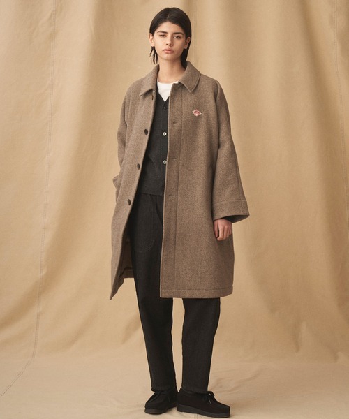 DANTON（ダントン）の「WOMEN'S WOOL LIGHT PILE DOLMAN LONG COAT（ダッフルコート・レディース・ブラック/ネイビー/ベージュ/ベージュ系その他・38/36/34）」の6枚目の写真