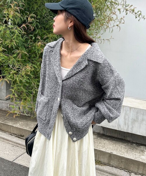 【セール】ブークレニットシャツカーディガン（カーディガン/ボレロ）｜fredy emue（フレディエミュ）