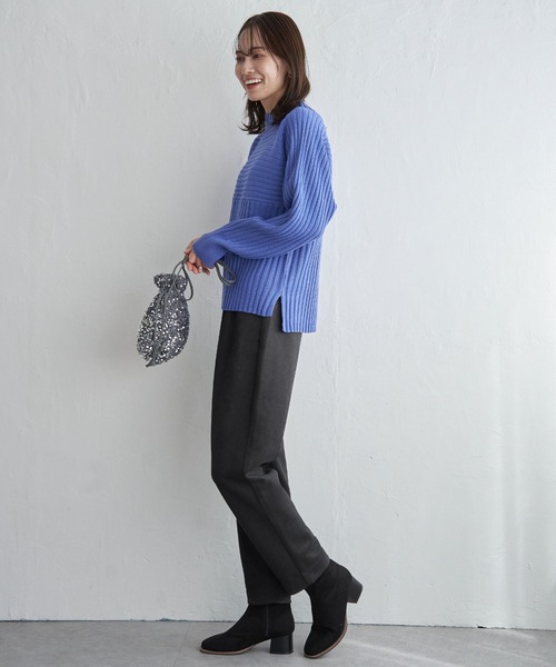 ikka(イッカ)の「GOKU楽フェイクスエードテーパードパンツ(その他パンツ・レディース・モカ/ベージュ/ブラック・L/M/S)」の8枚目の写真