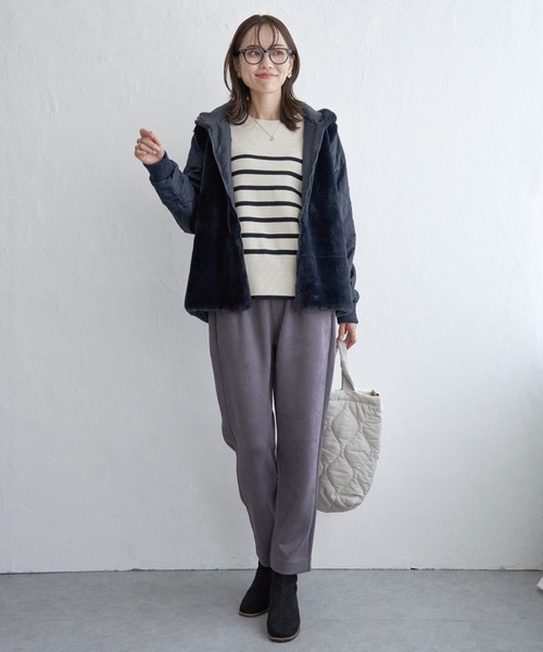 ikka(イッカ)の「GOKU楽フェイクスエードテーパードパンツ(その他パンツ・レディース・モカ/ベージュ/ブラック・L/M/S)」の10枚目の写真