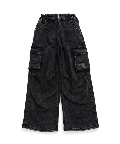 algy（アルジー）の「あったかフロントジップカーゴ（カーゴパンツ・キッズ・ブラック/アイボリー/サックスブルー・XX-SMALL/X-SMALL/SMALL/MEDIUM）」の18枚目の写真