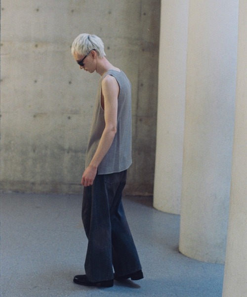 WYM LIDNM(ウィム バイ リドム)の「ノースリーブトップス(タンクトップ・メンズ・ライトグレー・S)」の5枚目の写真