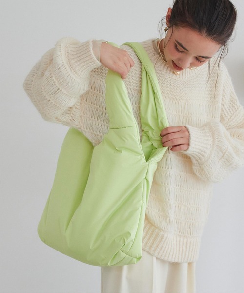 titivate(ティティベイト)の「撥水中綿トートバッグ(トートバッグ・レディース・ブラック/ライトグリーン/アイボリー/ラベンダー・FREE)」の15枚目の写真