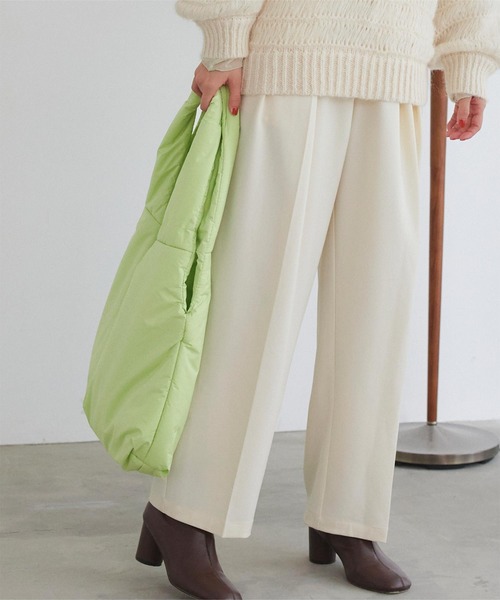 titivate(ティティベイト)の「撥水中綿トートバッグ(トートバッグ・レディース・ブラック/ライトグリーン/アイボリー/ラベンダー・FREE)」の11枚目の写真