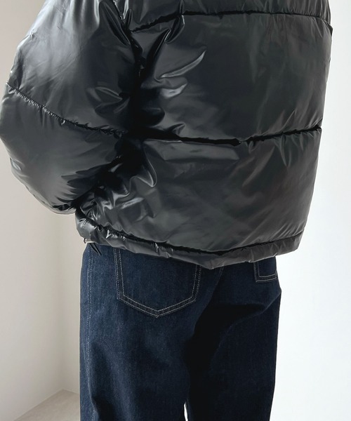 Futier land（フューティアランド）の「メタリック中綿パッファー/フェイクダウン（ブルゾン・レディース・ブラック/シルバー・MEDIUM）」の12枚目の写真