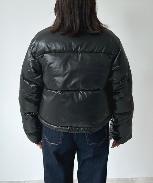 Futier land（フューティアランド）の「メタリック中綿パッファー/フェイクダウン（ブルゾン・レディース・ブラック/シルバー・MEDIUM）」の11枚目の写真