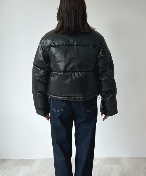 Futier land（フューティアランド）の「メタリック中綿パッファー/フェイクダウン（ブルゾン・レディース・ブラック/シルバー・MEDIUM）」の15枚目の写真