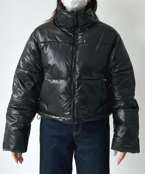 Futier land（フューティアランド）の「メタリック中綿パッファー/フェイクダウン（ブルゾン・レディース・ブラック/シルバー・MEDIUM）」の9枚目の写真