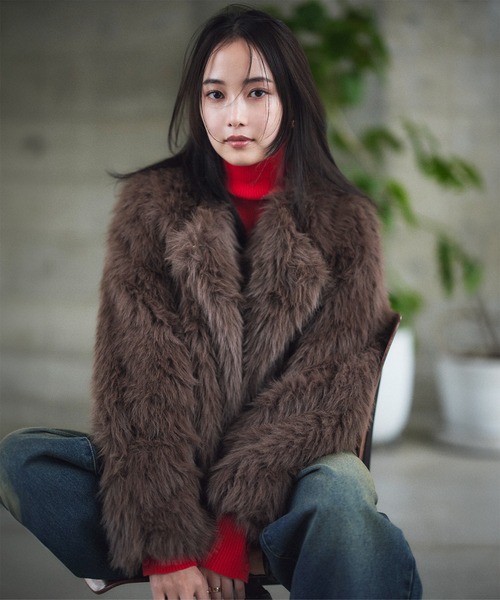 ロングファーショート丈コート（その他アウター）｜KOBE LETTUCE