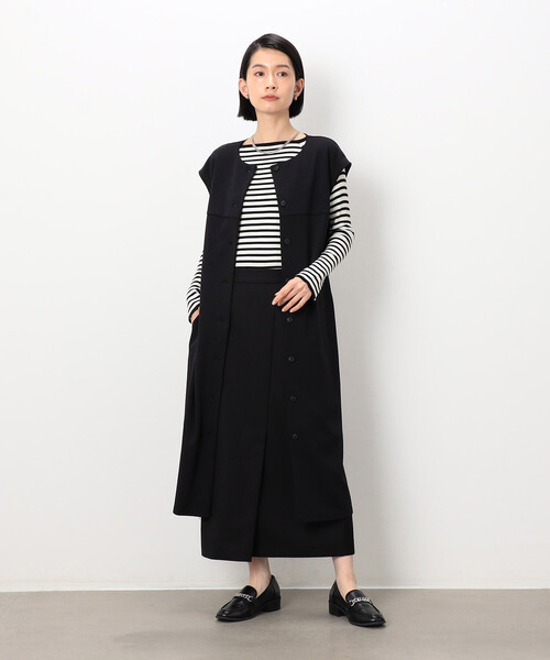 COMME CA ISM(コムサイズム)の「ボーダー スクエアネック ニット(ニット/セーター・レディース・ネイビー系/ブラック系・FREE)」の13枚目の写真