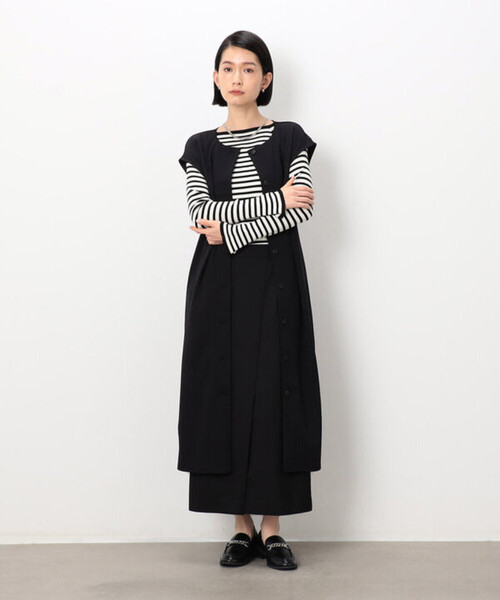 COMME CA ISM(コムサイズム)の「ボーダー スクエアネック ニット(ニット/セーター・レディース・ネイビー系/ブラック系・FREE)」の12枚目の写真