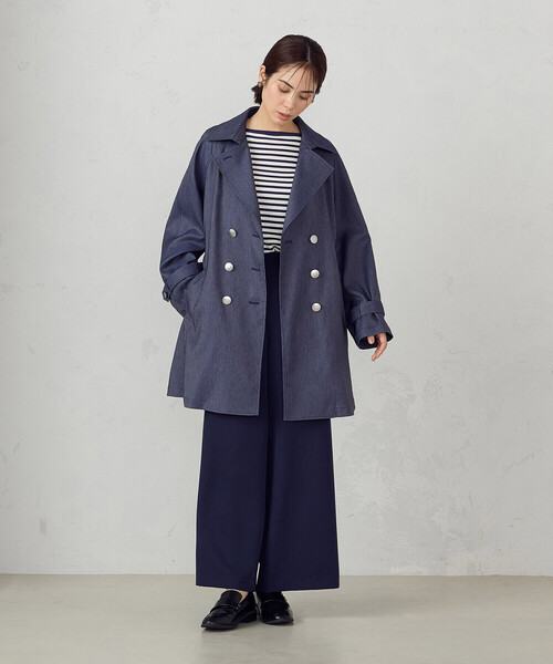 COMME CA ISM(コムサイズム)の「ボーダー スクエアネック ニット(ニット/セーター・レディース・ネイビー系/ブラック系・FREE)」の10枚目の写真