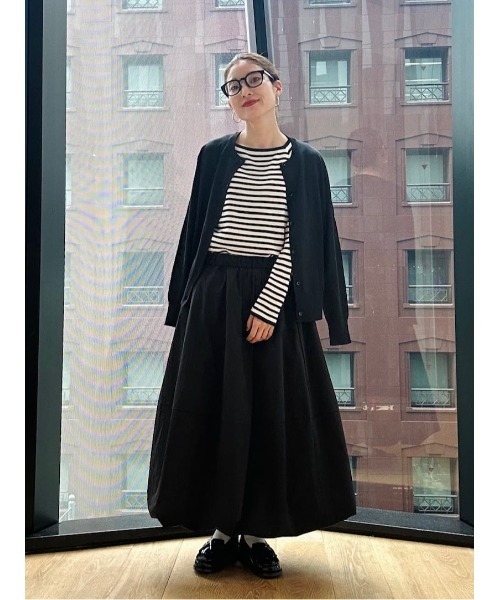 COMME CA ISM(コムサイズム)の「ボーダー スクエアネック ニット(ニット/セーター・レディース・ネイビー系/ブラック系・FREE)」の17枚目の写真