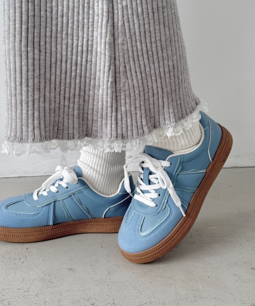 SOLLON.（ソルロン）の「ウェーブラインパステルスニーカー（スニーカー・レディース・ピンク/ライトブルー/ホワイト・24.5cm/23.5cm）」の3枚目の写真