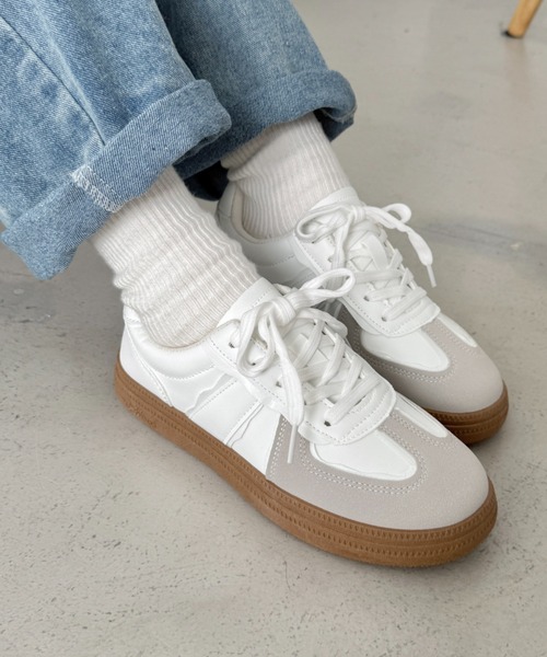 SOLLON.（ソルロン）の「ウェーブラインパステルスニーカー（スニーカー・レディース・ピンク/ライトブルー/ホワイト・24.5cm/23.5cm）」の19枚目の写真