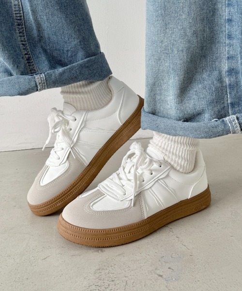 SOLLON.（ソルロン）の「ウェーブラインパステルスニーカー（スニーカー・レディース・ピンク/ライトブルー/ホワイト・24.5cm/23.5cm）」の5枚目の写真