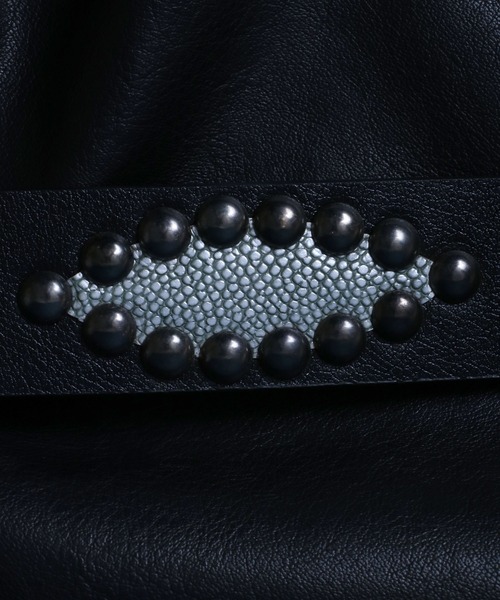 ANPAS（アンパス）の「35mm Width Western Studs Leather Belt/35mm幅 ウエスタン スタッズ レザー ベルト（ベルト・メンズ・ホワイト系その他/ブラウン系その他/ブラック系その他2/ブラック系その他/ホワイト系その他2/ブラウン系その他2・FREE）」の20枚目の写真