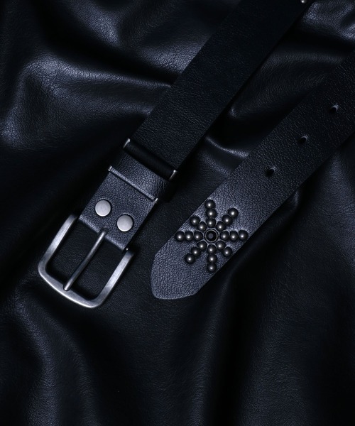 ANPAS（アンパス）の「35mm Width Western Studs Leather Belt/35mm幅 ウエスタン スタッズ レザー ベルト（ベルト・メンズ・ホワイト系その他/ブラウン系その他/ブラック系その他2/ブラック系その他/ホワイト系その他2/ブラウン系その他2・FREE）」の8枚目の写真