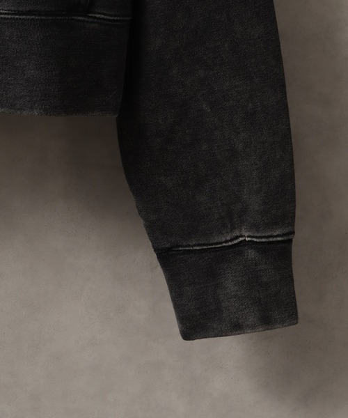 welise(ウェライズ)の「【welise/ウェライズ】ハイクオリティーコットン/ケミカルオーバーダイスウェット コンパクトショートパーカー(パーカー・メンズ・ブラック/グレー/ブルー系その他/ダークブラウン・M/L/S)」の12枚目の写真