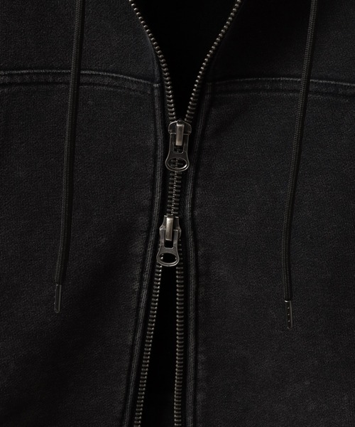 welise(ウェライズ)の「【welise/ウェライズ】ハイクオリティーコットン/ケミカルオーバーダイスウェット コンパクトショートパーカー(パーカー・メンズ・ブラック/グレー/ブルー系その他/ダークブラウン・M/L/S)」の16枚目の写真