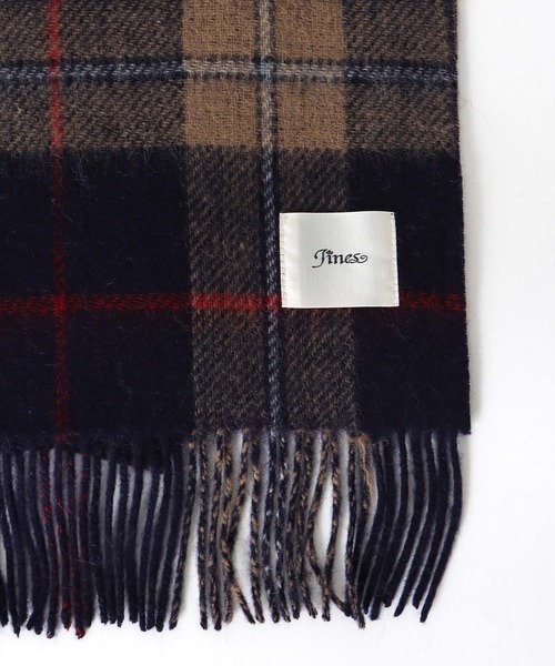 Jines(ジネス)の「ウールカシミア リバーシブルストール 30×170(ストール/ショール・レディース・グレー/ネイビー・フリー)」の3枚目の写真