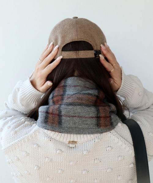 Jines(ジネス)の「ウールカシミア リバーシブルストール 30×170(ストール/ショール・レディース・グレー/ネイビー・フリー)」の9枚目の写真