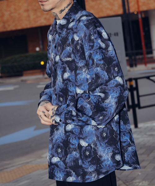 Subciety（サブサエティ）の「Patterned L/S shirt（シャツ/ブラウス・メンズ・ブラック系その他/ホワイト/ブラック/カモフラージュ・X-LARGE/LARGE/MEDIUM/SMALL）」の3枚目の写真