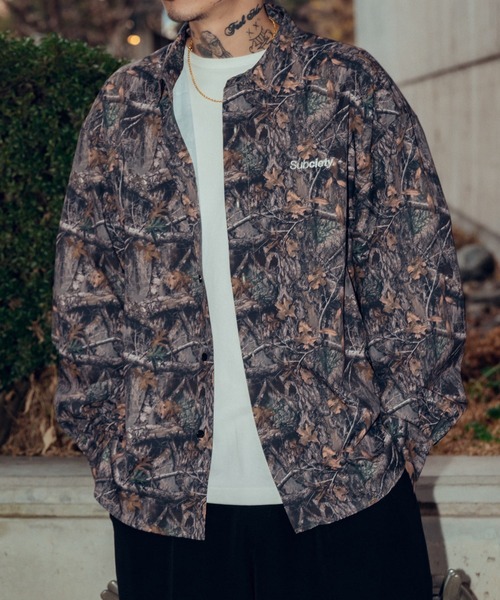 Subciety（サブサエティ）の「Patterned L/S shirt（シャツ/ブラウス・メンズ・ブラック系その他/ホワイト/ブラック/カモフラージュ・X-LARGE/LARGE/MEDIUM/SMALL）」の4枚目の写真