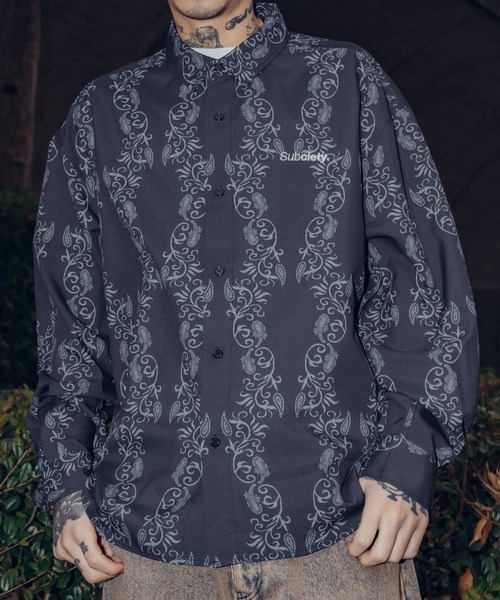 セール】Patterned L/S shirt（シャツ/ブラウス）｜Subciety