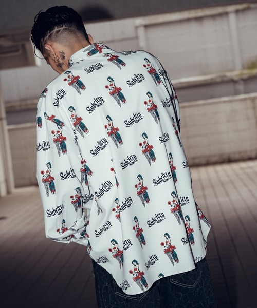 Subciety（サブサエティ）の「Patterned L/S shirt（シャツ/ブラウス・メンズ・ブラック系その他/ホワイト/ブラック/カモフラージュ・X-LARGE/LARGE/MEDIUM/SMALL）」の10枚目の写真
